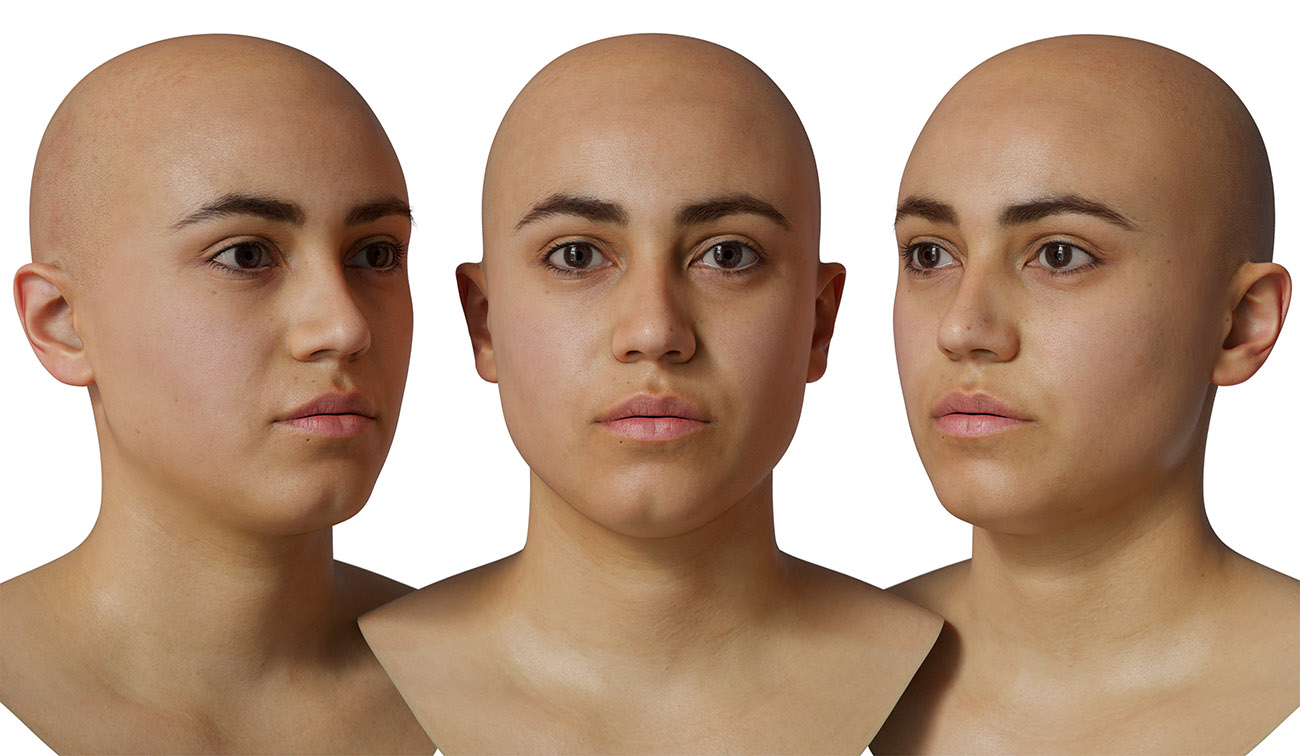 Female 3d head scan download